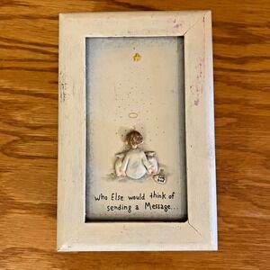 Chris Shea Inspirational Angel Wooden Keepsake Trinket Box‎ Message "Love God"